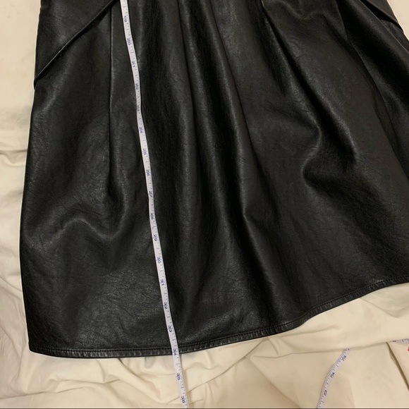 TOPSHOP black faux leather skater dress size 8 - Picture 8 of 8